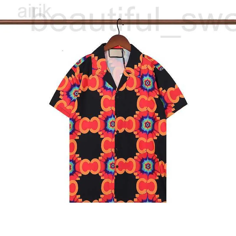 Camicie casual da uomo Designer di lusso Designer Camicia da bowling con stampa geometrica Hawaii Floral Uomo Slim Fit Abito a maniche corte Varietà # Uomo 13NU