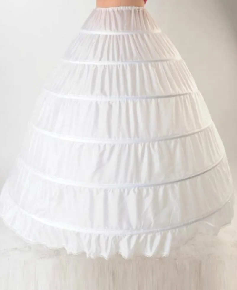 2015 vestido de baile anáguas branco crinolina vestido de casamento underskirt nupcial anáguas deslizamento 6 aros saia para quinceanera dress8171456