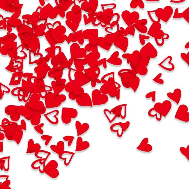 Dekoracja imprezy 200pcs Love Xoxo papierowe cekiny konfetti w kształcie serca na walentynkowe zapasy stołu ślubne