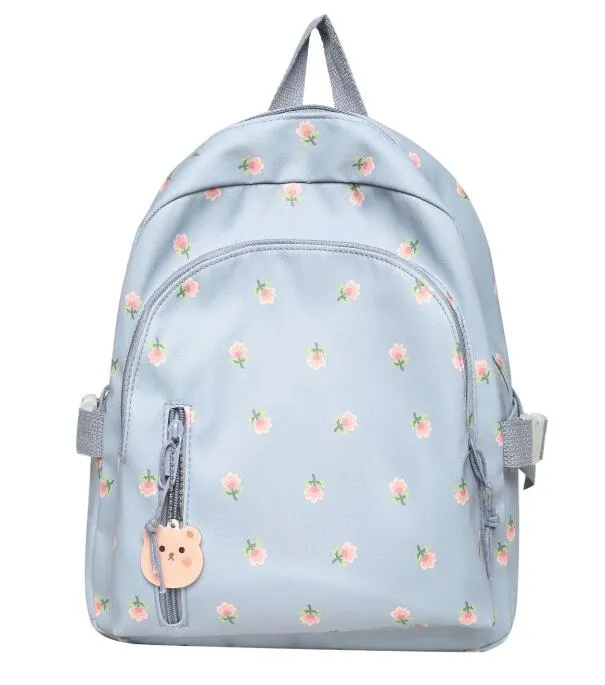 Mini mochila fofa ins estudantes bolsa escolar impressão moda casual mochila à prova de água pacotes ultraleves