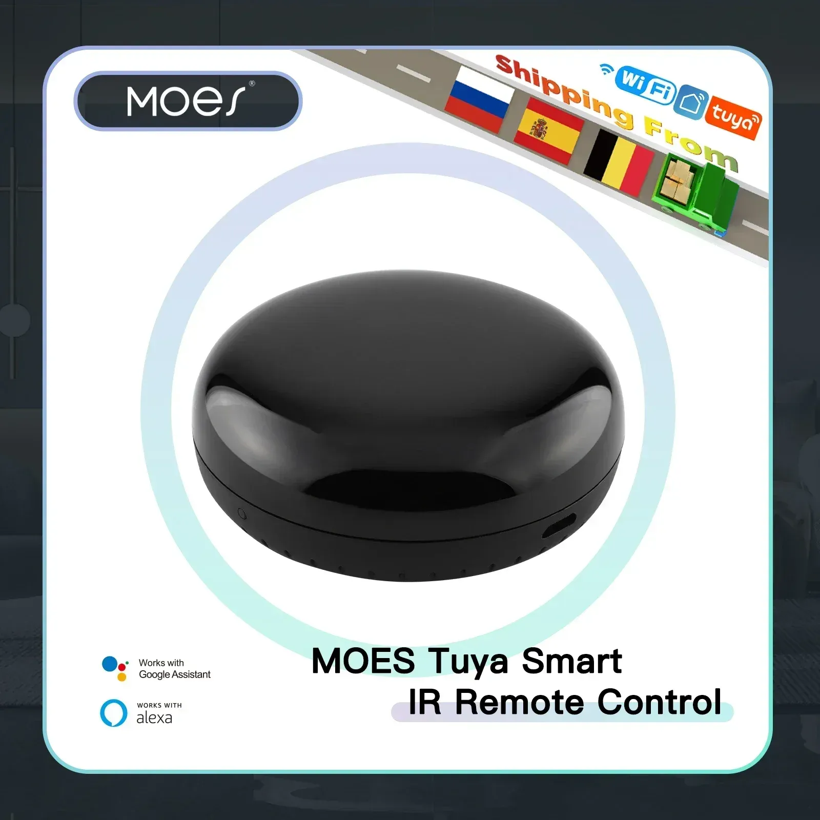 Kontrola Moes Tuya Wi -Fi IR Pilot Control for Conditioner TV Smart Home Universal Remote Controller dla Alexa Google Home