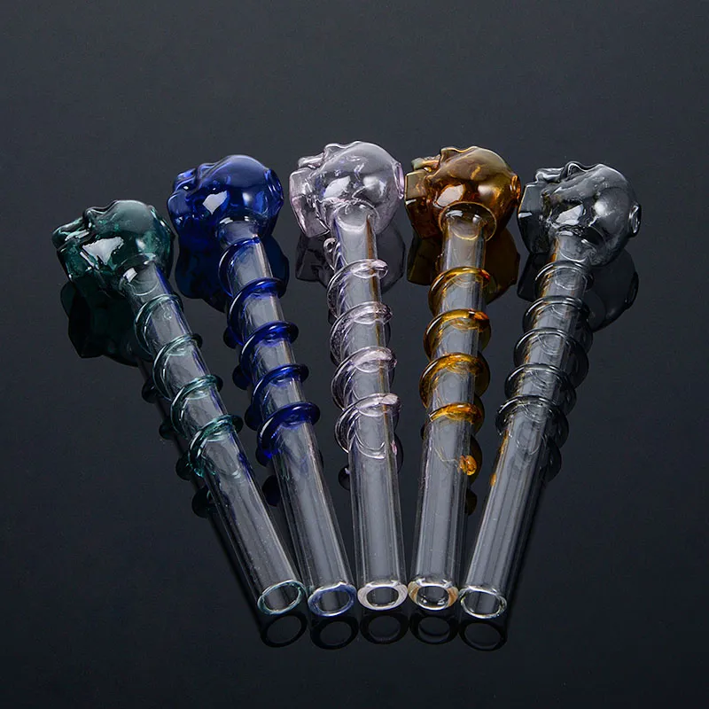 Heady Skull Glass Pipe Pyrex Mini Pipe Oil Burner Burner Pipes 5.5 Inch Heady Glass Smoking Pipes SW01