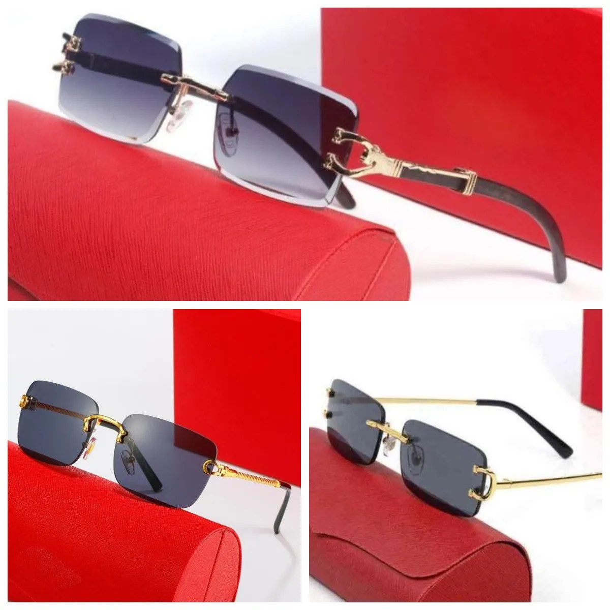 Designer zonnebrillen Luxe brillen Brillen Mode Gradiënt zonnebril Gouden frame Strand Rijden Sport Luxe zonnebrillen