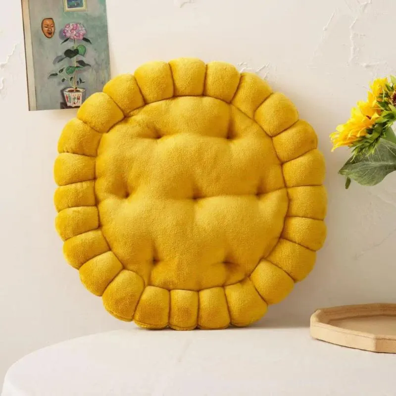 枕チェアマット美しい愛らしいクッキーシェイプパッドラウンドシートソファ用の形をした素敵なビスケット