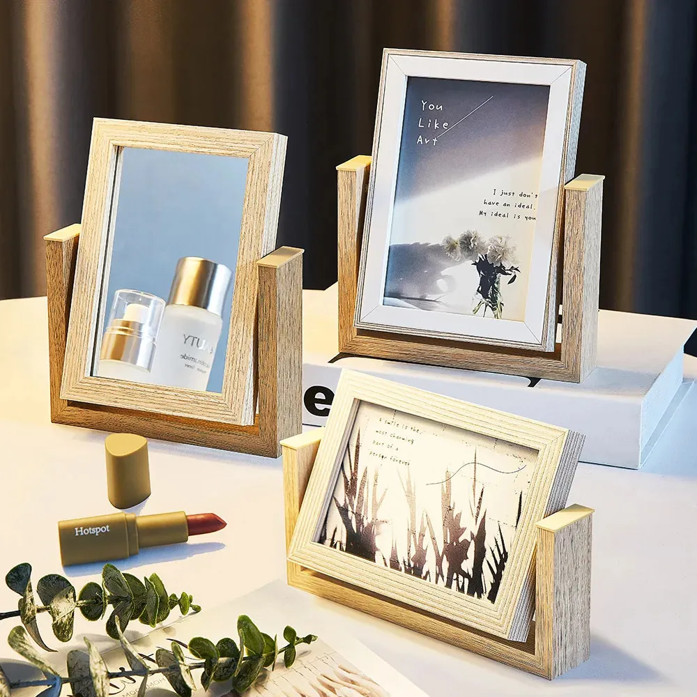 Modern Simple Wooden Picture Frame Density Board Home Office Desktop Decor Commemorative Gift 240314