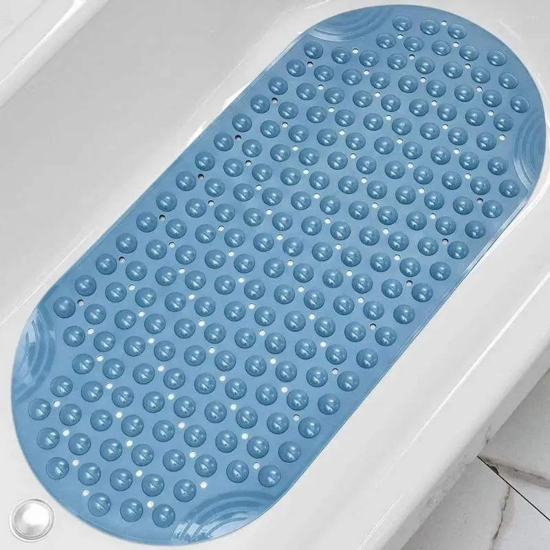 Badmattor icke-halkmatluktfria dusch anti-halk PVC-badkar med massagestruktur Starka sugkoppar för familj a