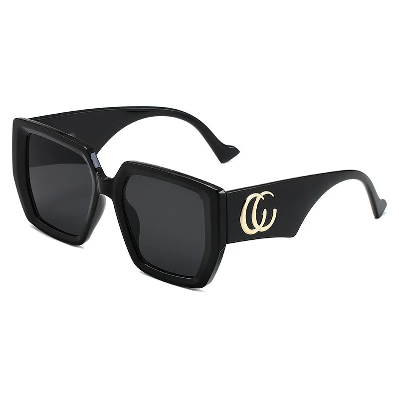 Fashion Luxury Designer Occhiali da sole G Lettera Classic PC Grandi occhiali con cornice Occhiali da sole da spiaggia per uomo Donna 7 colori Numero opzionale 1815