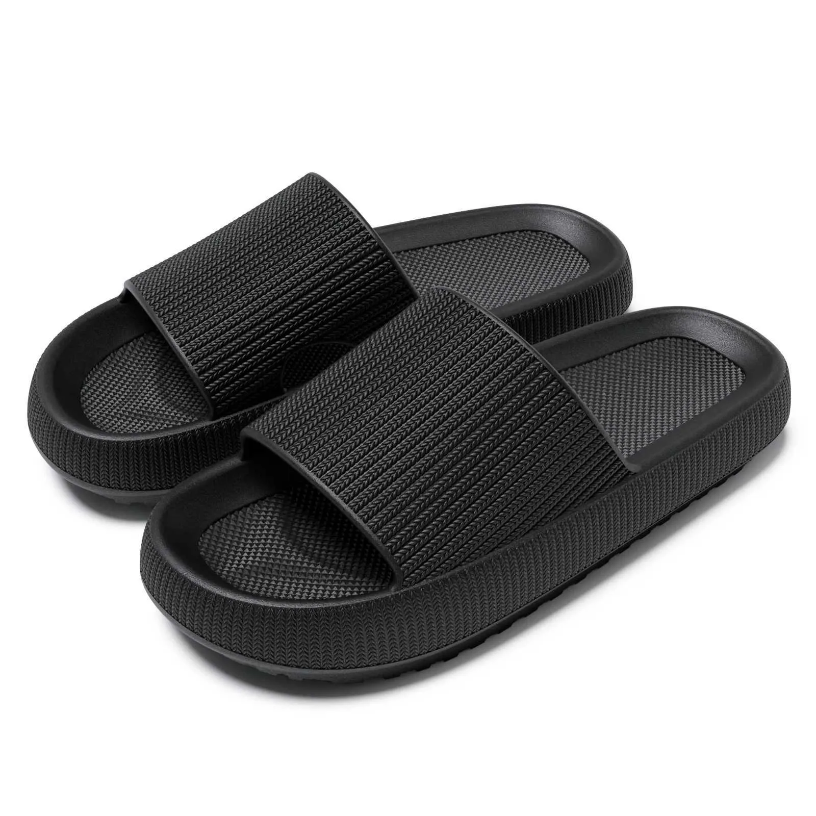 Slippers Women Bathroom Cloud Cushion Slides Summer Soft Thick Platform Home Men Indoor Non-slip Flat Flip Flops Quick Drying0101YJ H240322