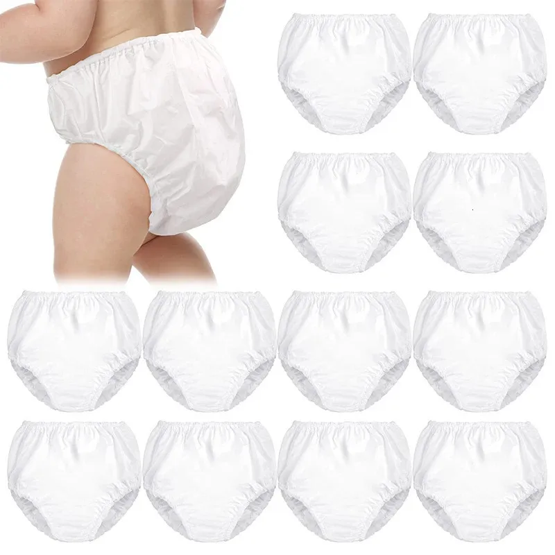 Pantaloni da allenamento per vasino in plastica impermeabili per bambini Copri pannolini di stoffa riutilizzabili per bambini Pannolini per neonati lavabili Copri biancheria intima per bambini 240307