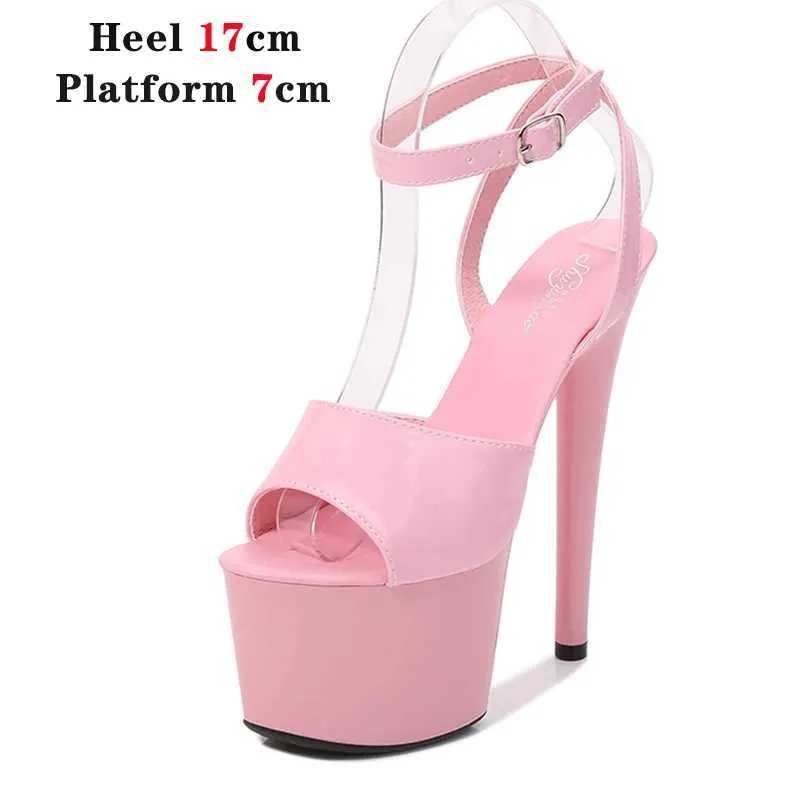 Dress Shoes 2021 Stripper Heels Pole Dance Waterproof Platform Women Sandals Catwalk Female Model T Sexy Party Club Girl Wedding H240321U3J2