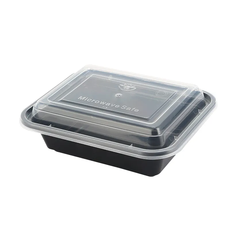 American Square Lunch Box Disponibla förpackningsbox dessert takeout box frukt räddning mat plastförpackningslåda 12oz