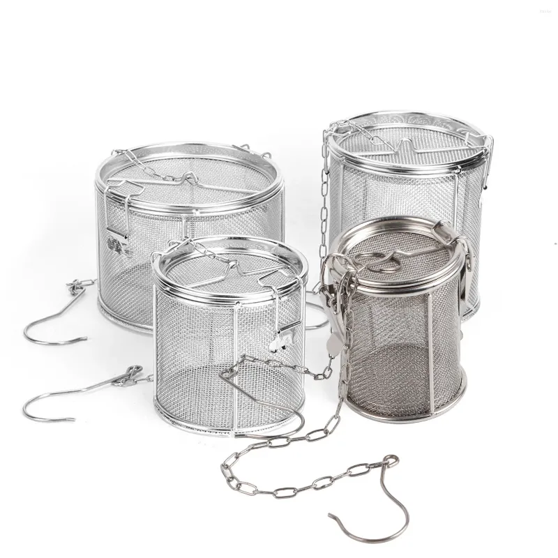 Storage Bottles 304 Stainless Steel Tea Ball Strainer Soup Seasonings Seperation Basket Spice Filter