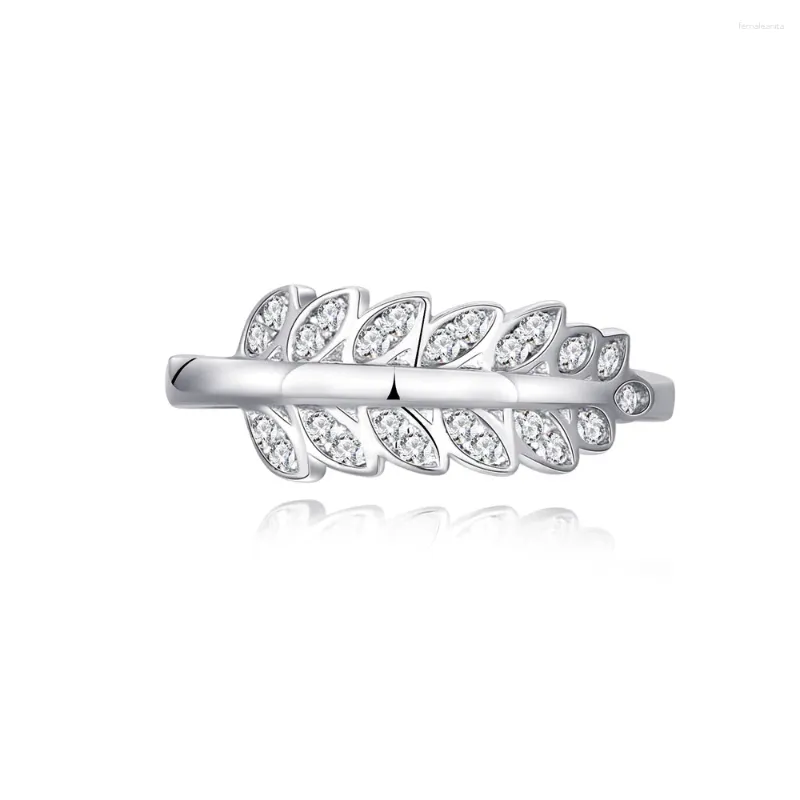 Bagues de cluster Zhen Chengda's Blé Ear Tail Bague S925 Argent pur pour le style de luxe léger pour femmes