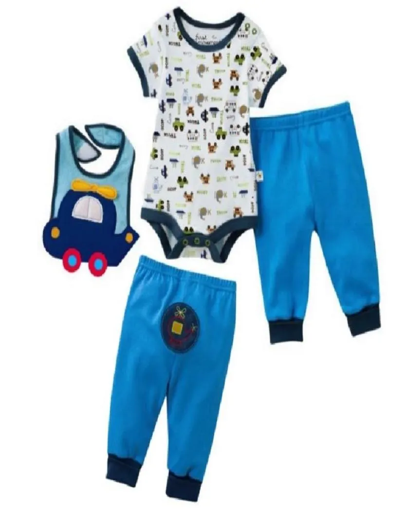 Bavaglino per neonato Pantaloni in cotone neonato PP Pantalone per neonato Abbigliamento bebe tute estive 3 pezzi Abiti 21041333265937167199