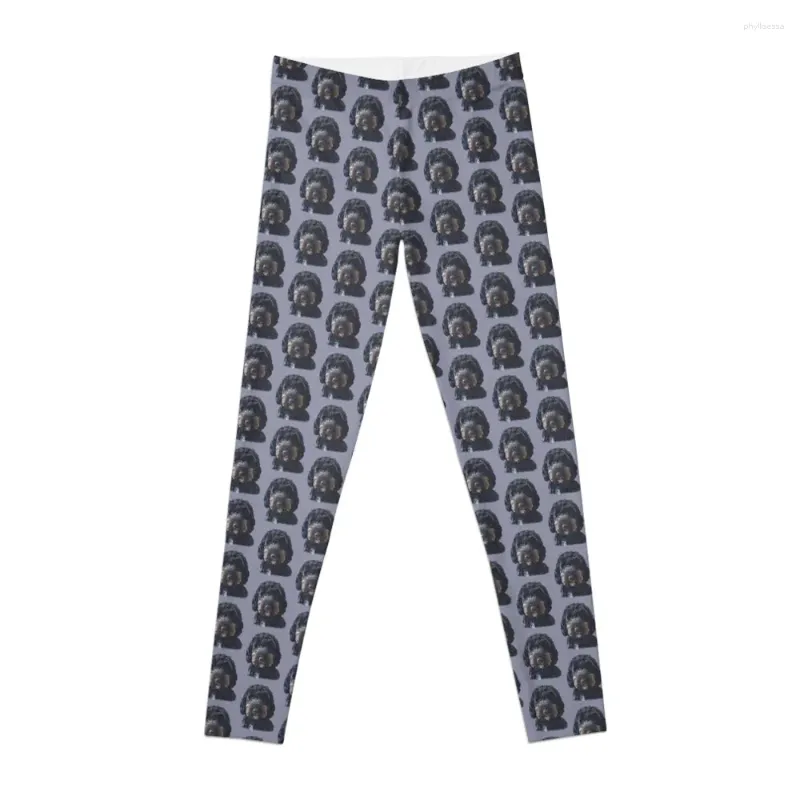 Active Pants Black Cockapoo / Doodle Dog Leggings Gym Wear Women