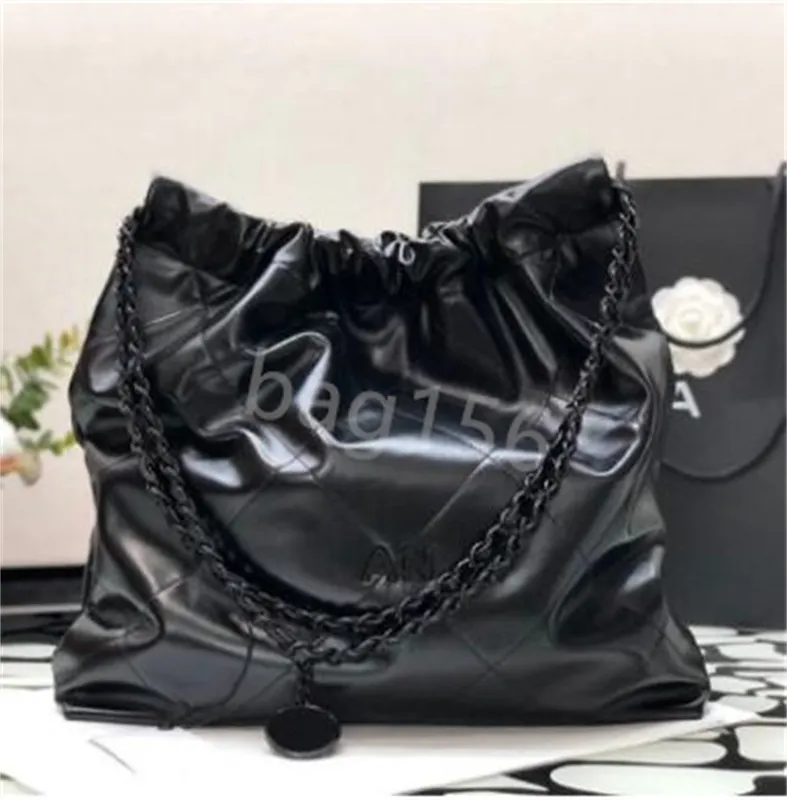 Mirror tote bag designers bag Head layer cowhide women's bag 2024 new high-end 22bag garbage shopping bag small fragrant diamond grid underarm bag peekaboo bag 10a