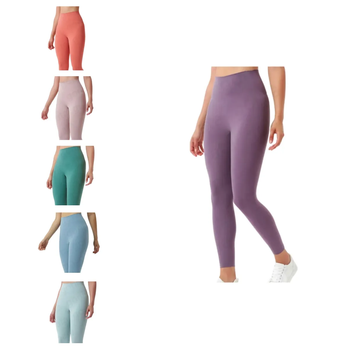 Lus Designer Fitness Athletic Solid Yoga Pants Womens Leggings Girls High Waist Running Outfits Woman Sports Legging Ladies Pants Workout