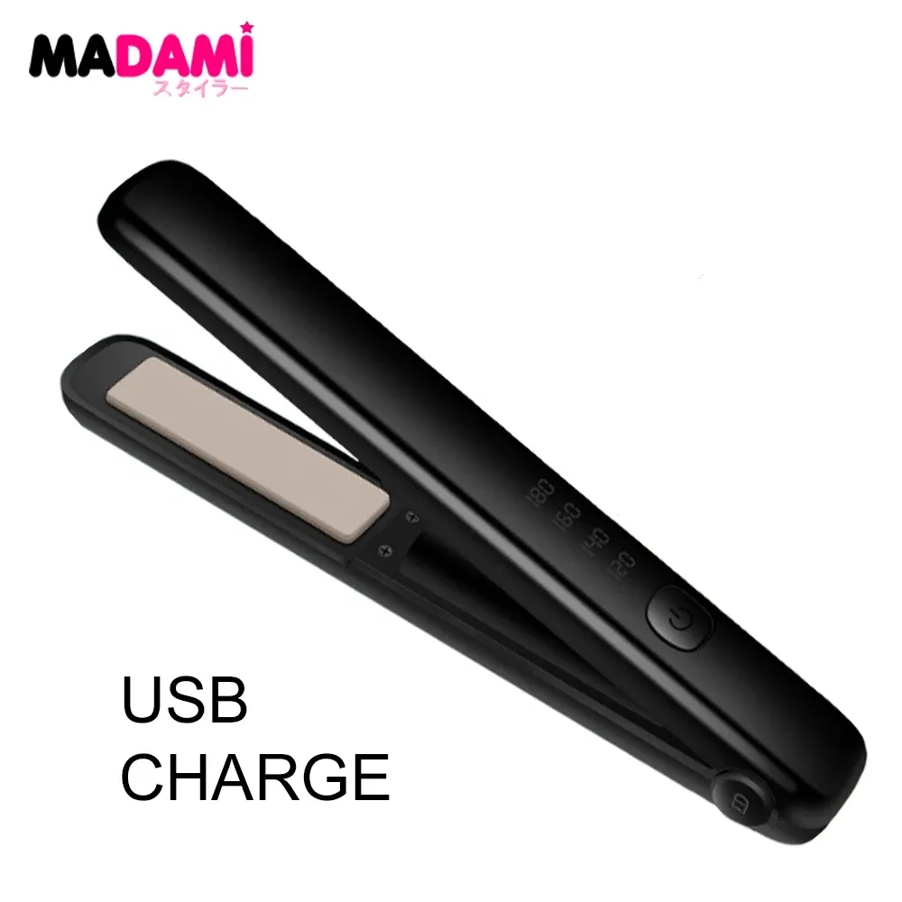 Irons Hair Straightener Cordless Ceramic Floating Plate Hair Flat Iron USB Charging Mini Curling Iron Dual Voltage Hair Styling Tools