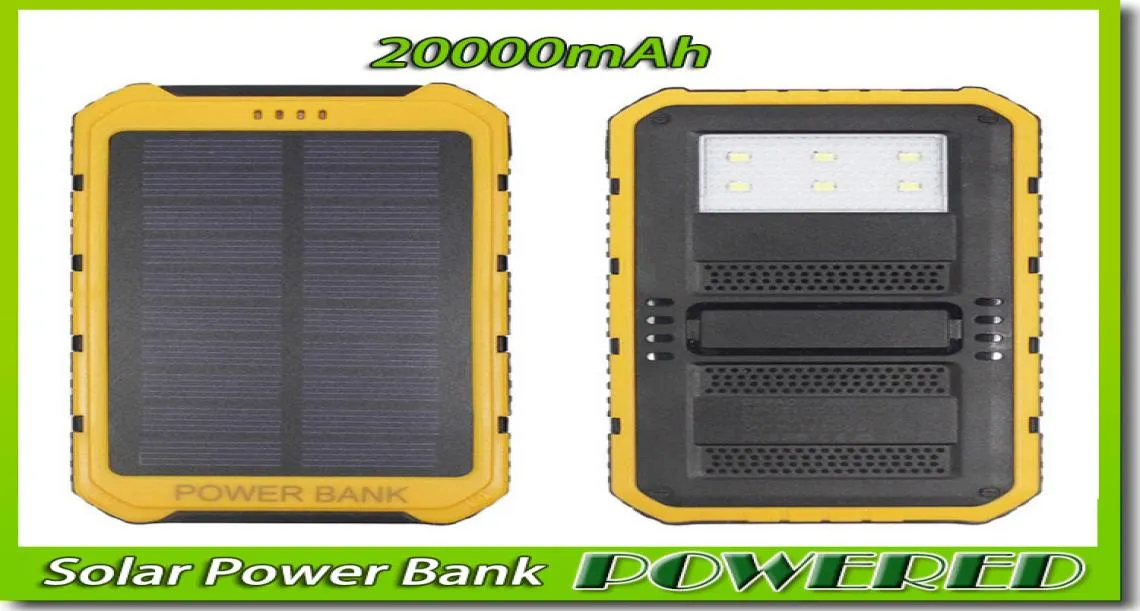 20000MAH 2 USBポートソーラーパワーバンク充電器外部バックアップバッテリー携帯電話用の小売ボックスデジタルデバイス4187772