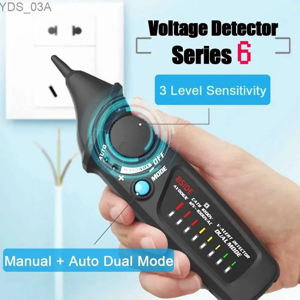 Current Meters BSIDE Non-Contact Voltage Detector Tester Indicator Profession Smart Test Pencil Live/phase Wire Breakpoint NCV Continuity Meter 240320