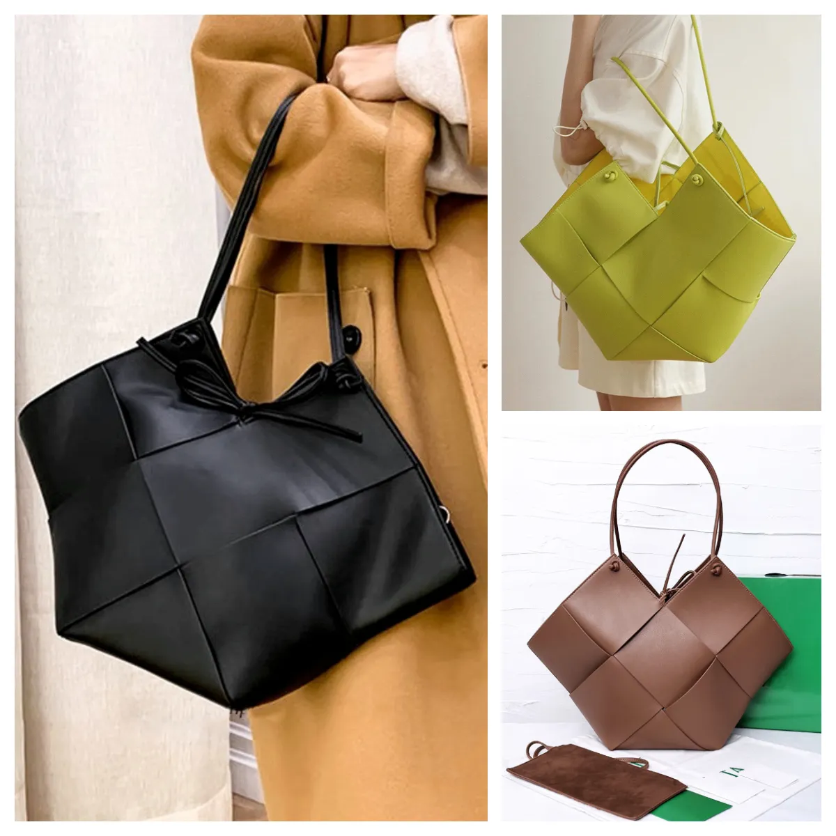Дизайнерская большая сумка Роскошные тканые сумки-тоут Модные женские сумки подмышки Черная сумка для покупок большой вместимости роскошные сумки на ремне Кошелек