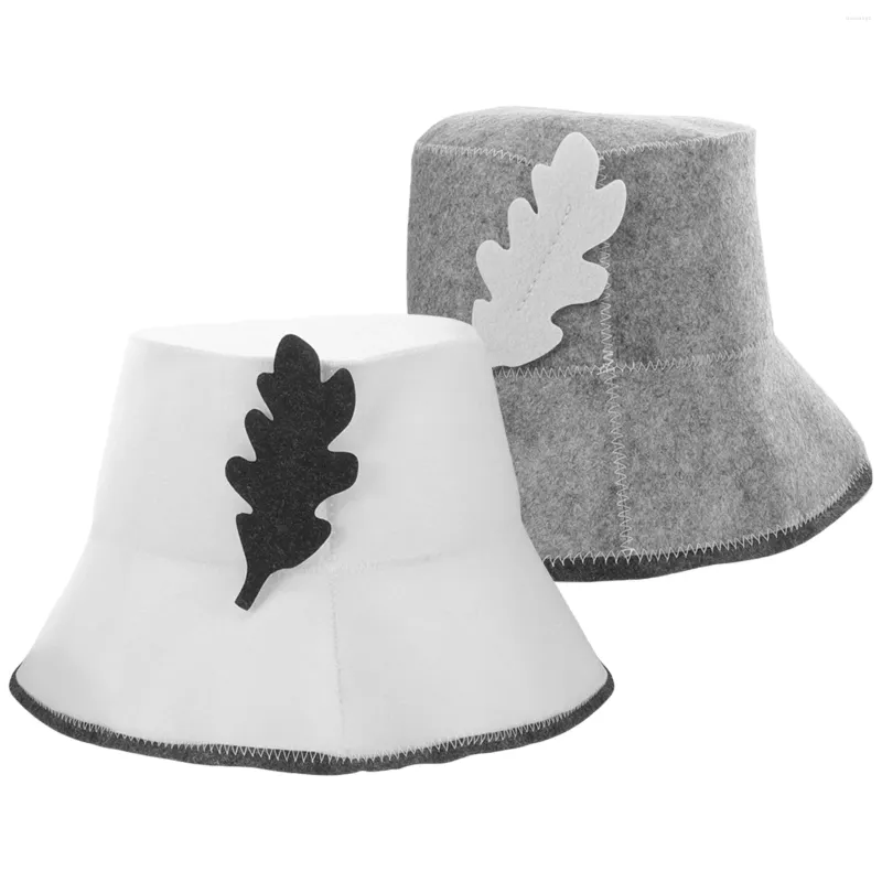 Berets 2 Pcs Aldult Sauna Hat Women's Wool Fiber Large Shower Hats For Female
