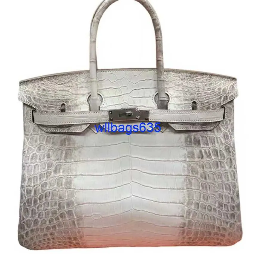 Bolsas de sacolas Himalaia Bolsa de crocodilo de crocodilo genuíno Nilo Bolsa de couro crocodilo Himalaia Luxo de luxo de luxo de couro genuíno saco feminino