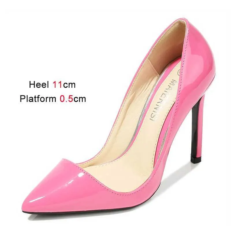 Dress Shoes Candy Colored Sexy Pointed Pumps 11CM European And American Party Womens Comfort Shallow Mouth Office High Heels Big Size H24032505