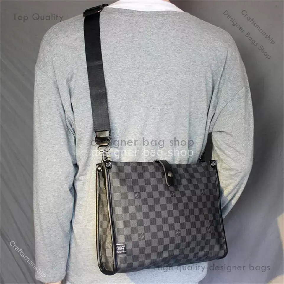 Bolsa de designer sacola Chaopai couro genuíno ombro masculino com padrão xadrez iPad diagonal bolsa para jovens mochila de negócios 3628 70% de desconto na saída