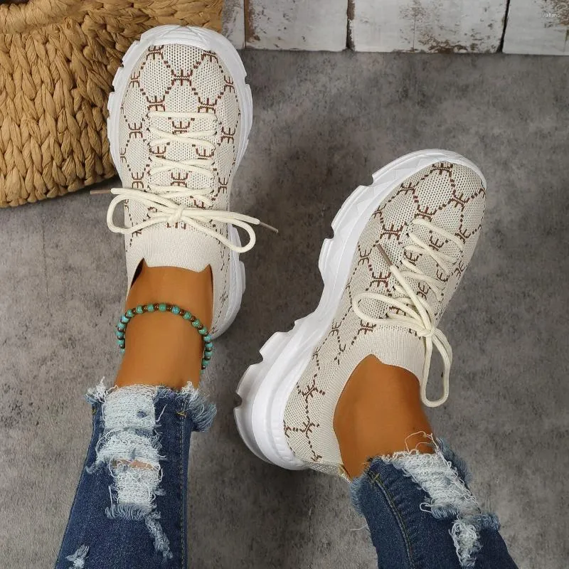 Casual Shoes Fashion Thick Sole Elevated For Women 2024 Plus Size 42 Retro Mixerd Colors Sneakers Zapatos