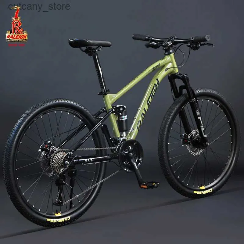 Bikes Ride-Ons Raigh 26inch 29inch Soft Tail Mountain Bike MTB Downhill Mountain Bicyc Doub Damping Bike Gravel Cross Country Dirt Bike L240319