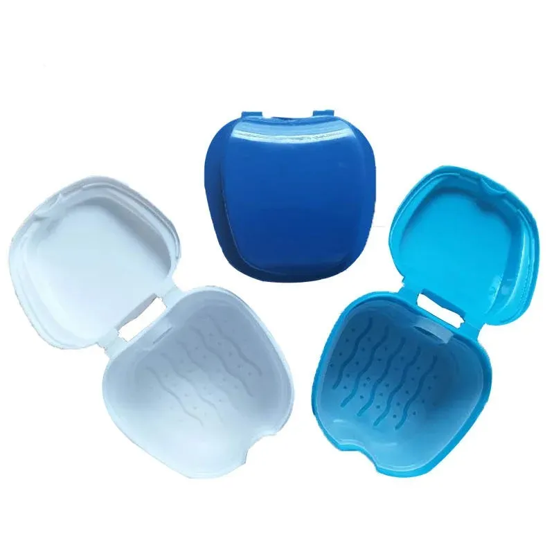 Oral Denture Care Bath Box Cleaning False Teeth Nursing with Hanging Net Container Cleaning False Teeth Bath Case Dropship