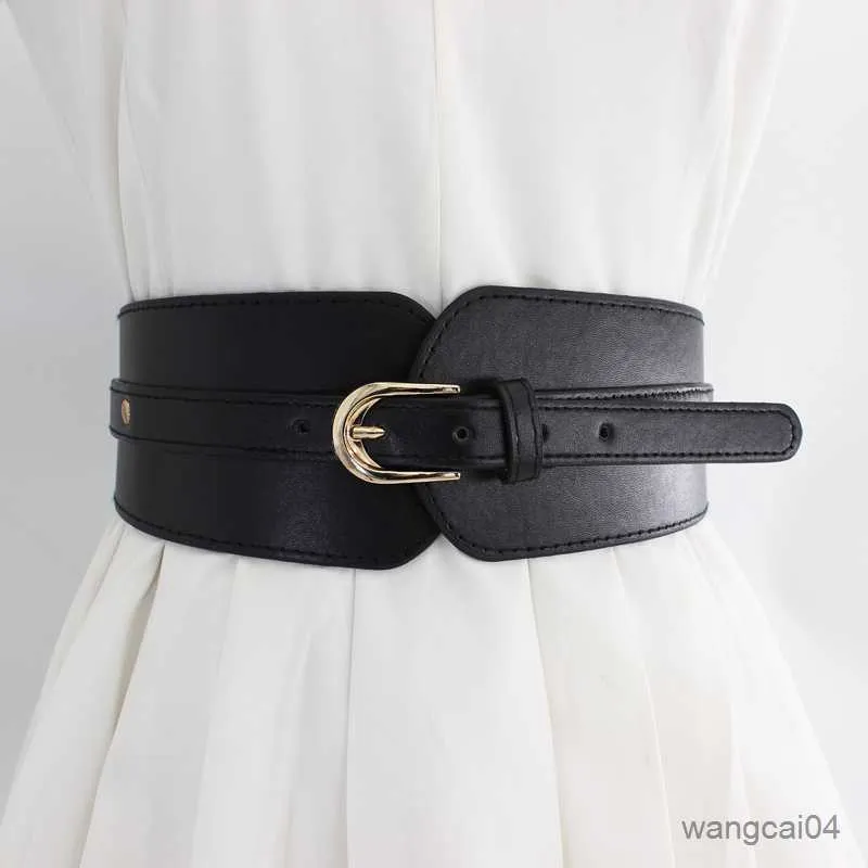 Belts Womens Ultra-Wide Waist Belt Korean Style Durable Trendy Elastic Belt Adjustable Waist Girdle