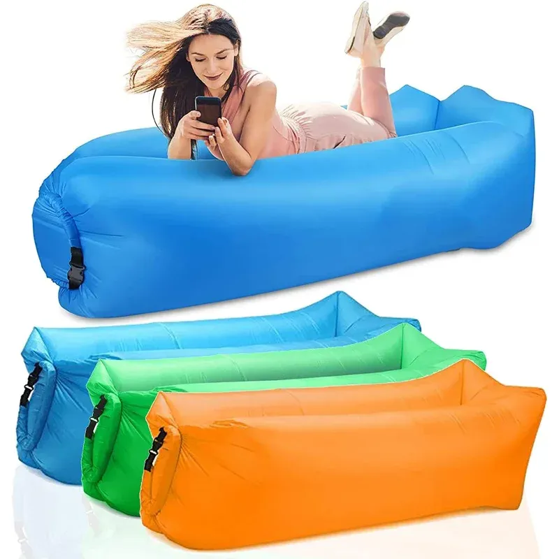 Gear Camping Ierable SOFA LAZY BAG 3 Säsong Ultralight Down Sleeping Bag Air Bed Ierable Soffa Lounger Trending Products