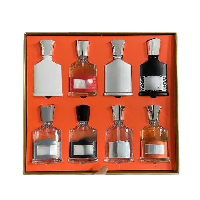 Perfume de rango completo de alta calidad 15 ml Conjunto de 8 piezas Spray para hombres y femeninos Caja de regalo exquisita con boquilla adecuada para entrega rápida cualquier piel