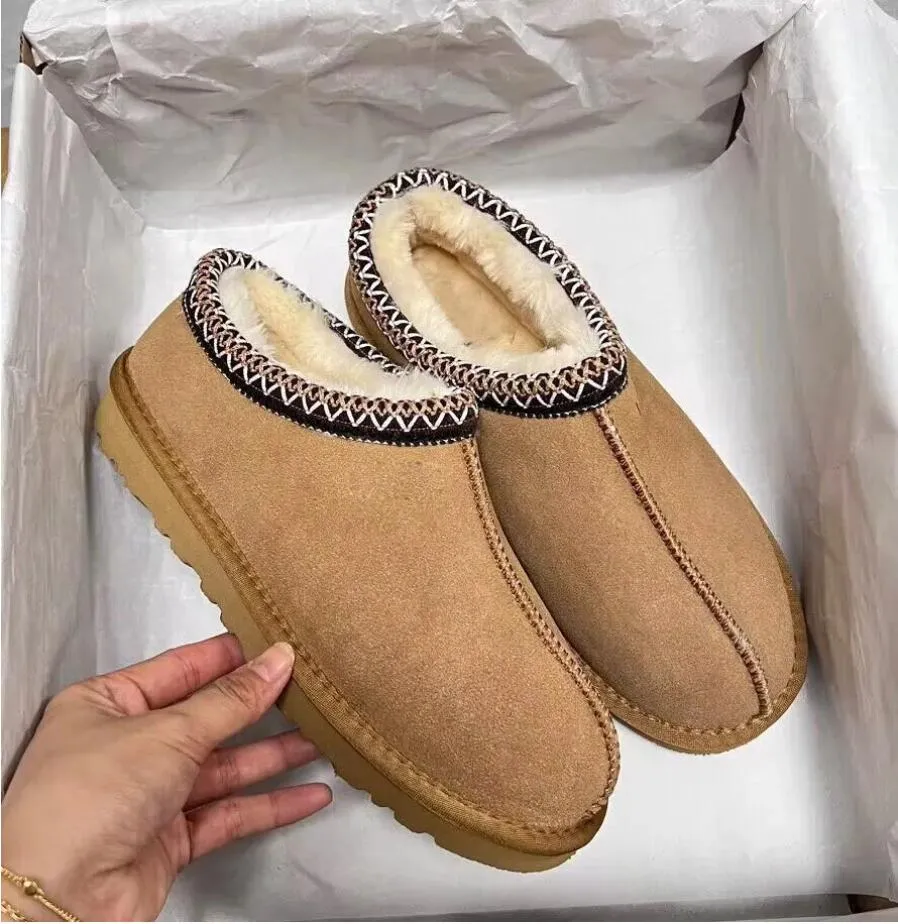 Klassiker Mann Frauen Tasman Pantoffeln Schneestiefel Schaffell halten Sie warme Stiefel mit Boxkarte Staubbag Casual Slipper Stiefel Schöne Geschenke EUR 35-46 002