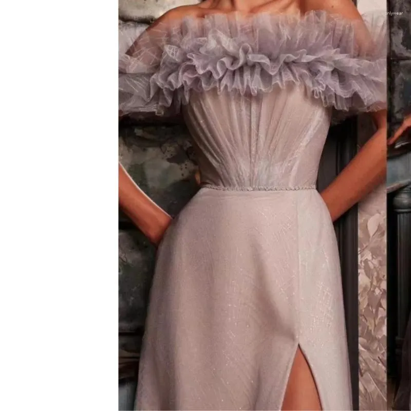 Partykleider Muloong Schulterfreies bodenlanges Damen-Elegantes und hübsches Luxus-Abschlussballkleid