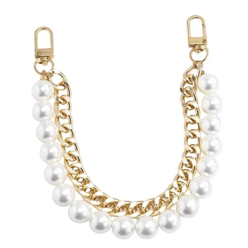 Uhrenarmbänder Mode Künstliche Perlen Tasche Kettenriemen Handtasche Geldbörse Ersatz ChainWatch212L