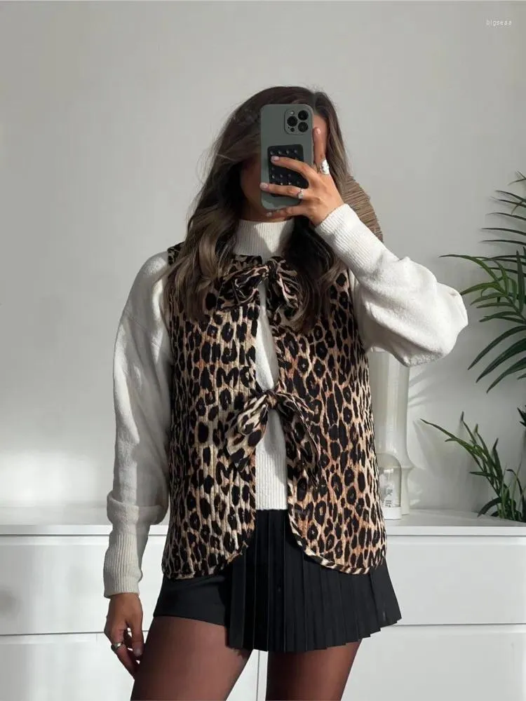Leopard print vests best sale