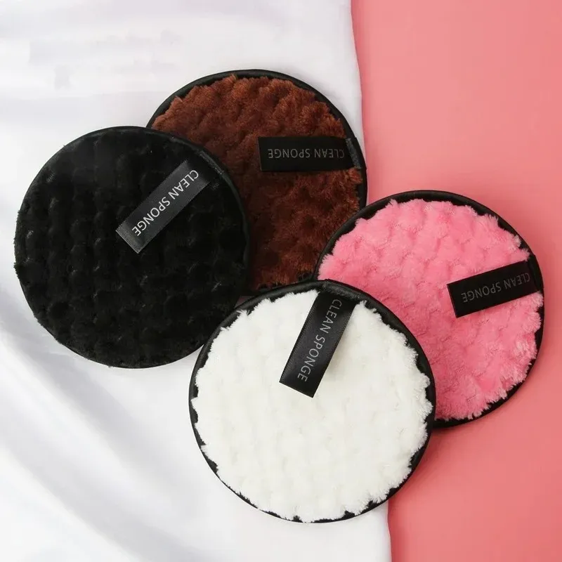 2024 Reusable Makeup Remover Pads Cotton Wipes Microfiber Make Up Removal Sponge Cotton Cleaning Pads Toolfor Eco-Friendly Makeup Pads