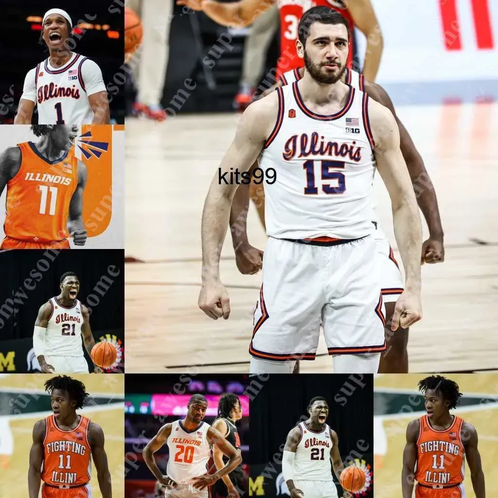 Illinois Fighting Illini Basketball Jersey Terrence Shannon Jr Dain Dainja Coleman Hawkins Sencire Harris Jayden Epps Skyy Clark Matthew