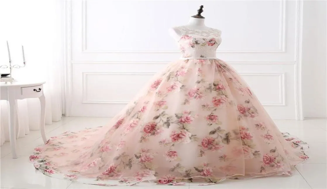 Koronkowa aplikacja Aline Evening Suknia Vintage długie rękawy Satynowe różowe kwiaty Formalne suknie balowe arabski konkurs imprezowy Plus Size DR7955545