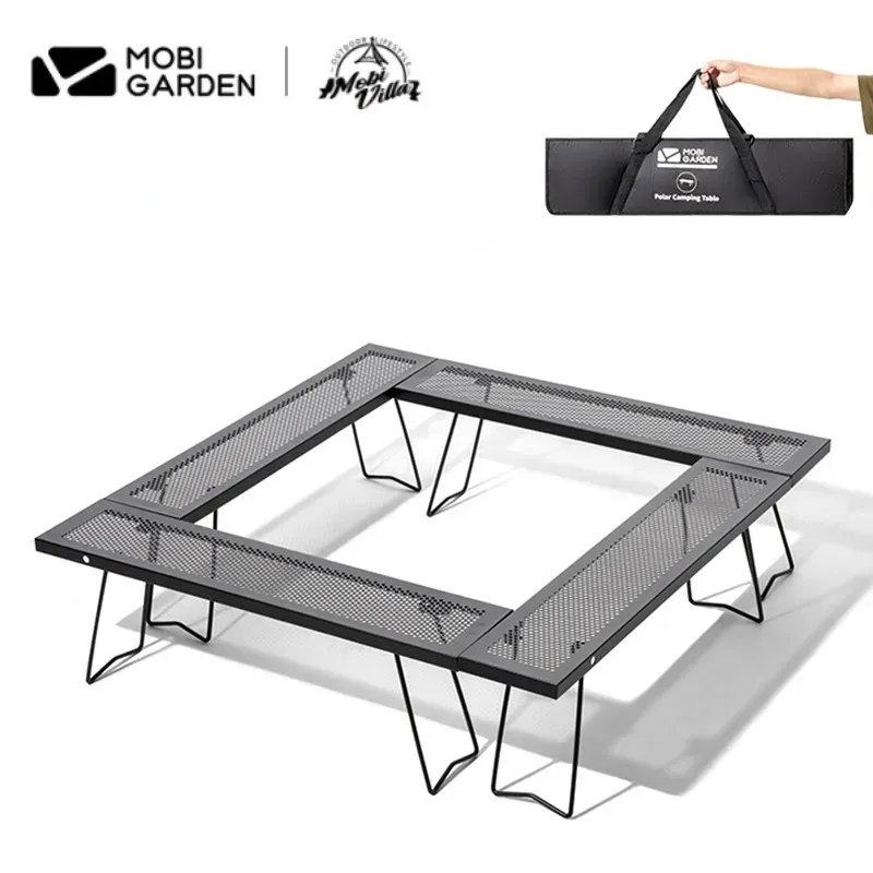 Furnishings Mobi Garden Nature Hike Camping Table Multifunctional Folding Table Outdoor Picnic Portable Iron Tourist Table Camping Supplies