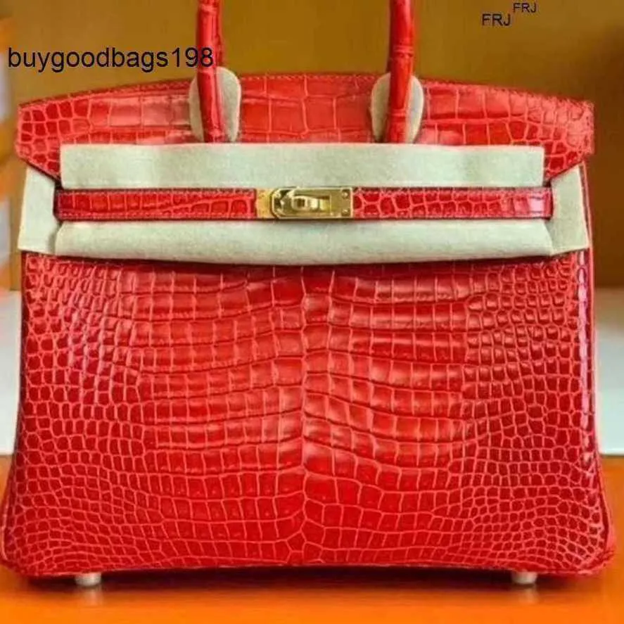 Designer Bags Womens Handbags Crocodile Handbag 2024 New Leather Hand Lock Locks Skin One Shoulder Fashion Have Logo Uh6m