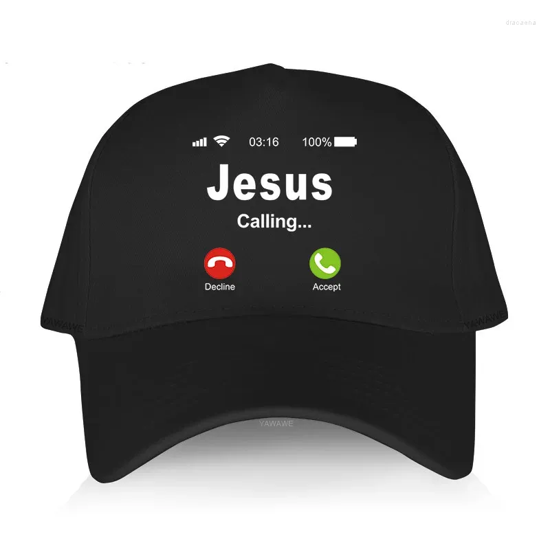 Boll Caps Men's Summer Black Cotton Adjutable Hat Casual Style Jesus kallar Christian Yawawe Baseball Cap Unisex Cool Outdoor