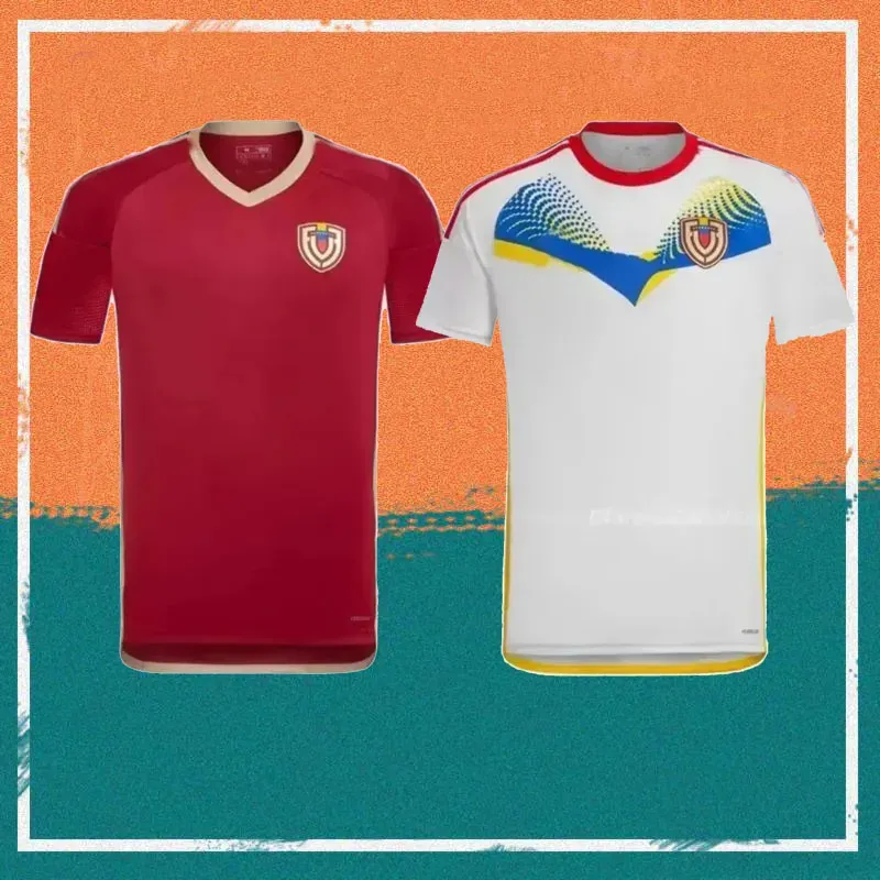 24/25 Venezuela Soccer Jerseys 2024 Accueil nouveau SOTELDO RONDON SAVARINO RINCON Maillots De Foot chemise CORDOVA BELLO SOSA équipe nationale uniformes de football