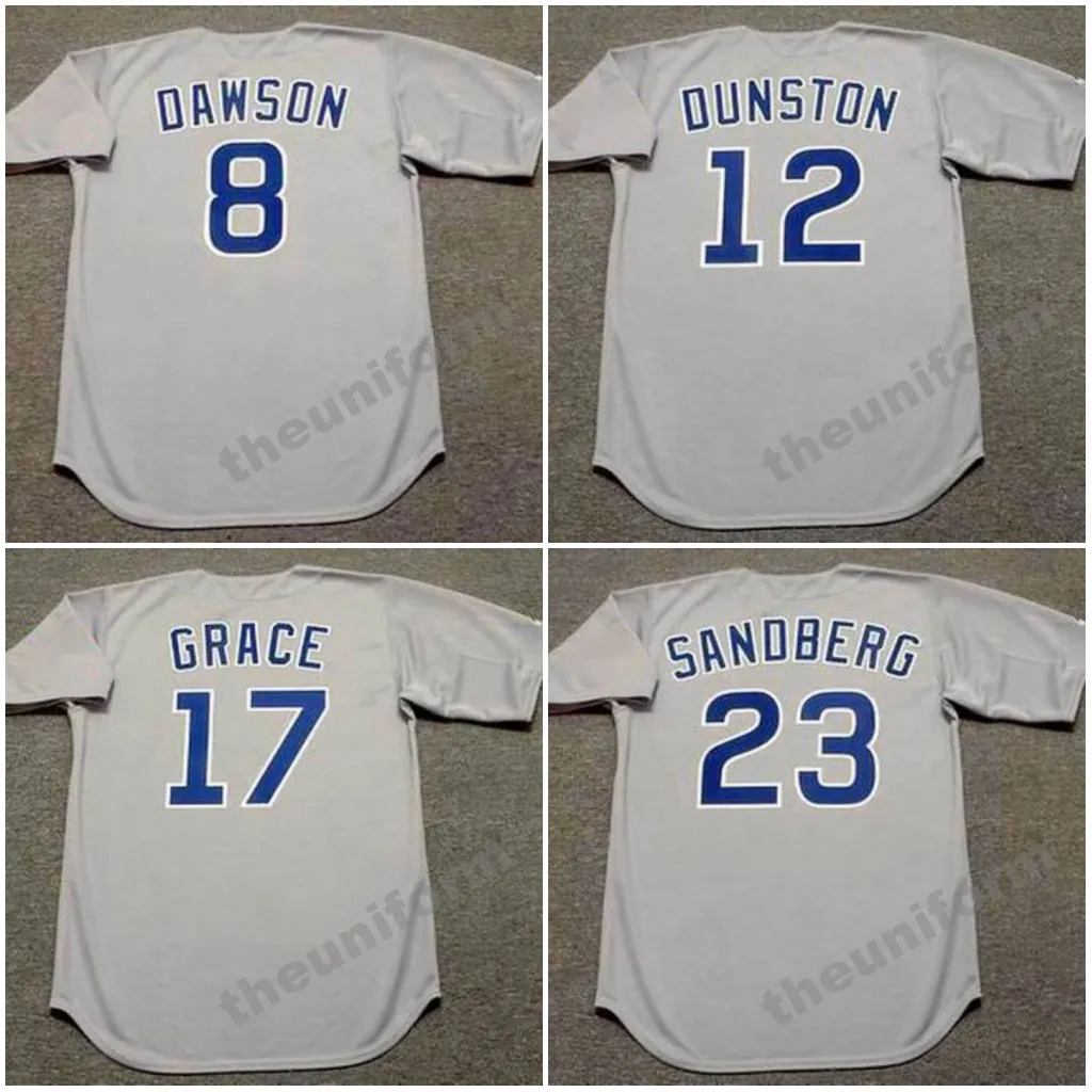 Chicago de los años 1990 ANDRE DAWSON SHAWON DUNSTON MARK GRACE RYNE SANDBERG RICK SUTCLIFFE Camiseta de béisbol retro S-5XL