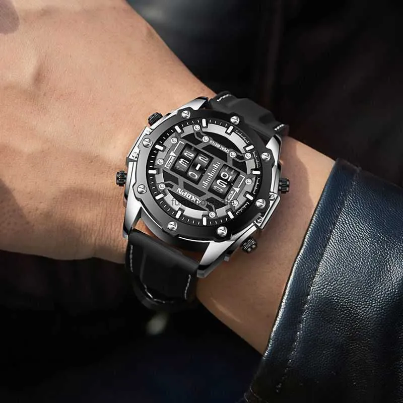 DHgate.com:Oversized Dial Creative Mens Waterproof Leather