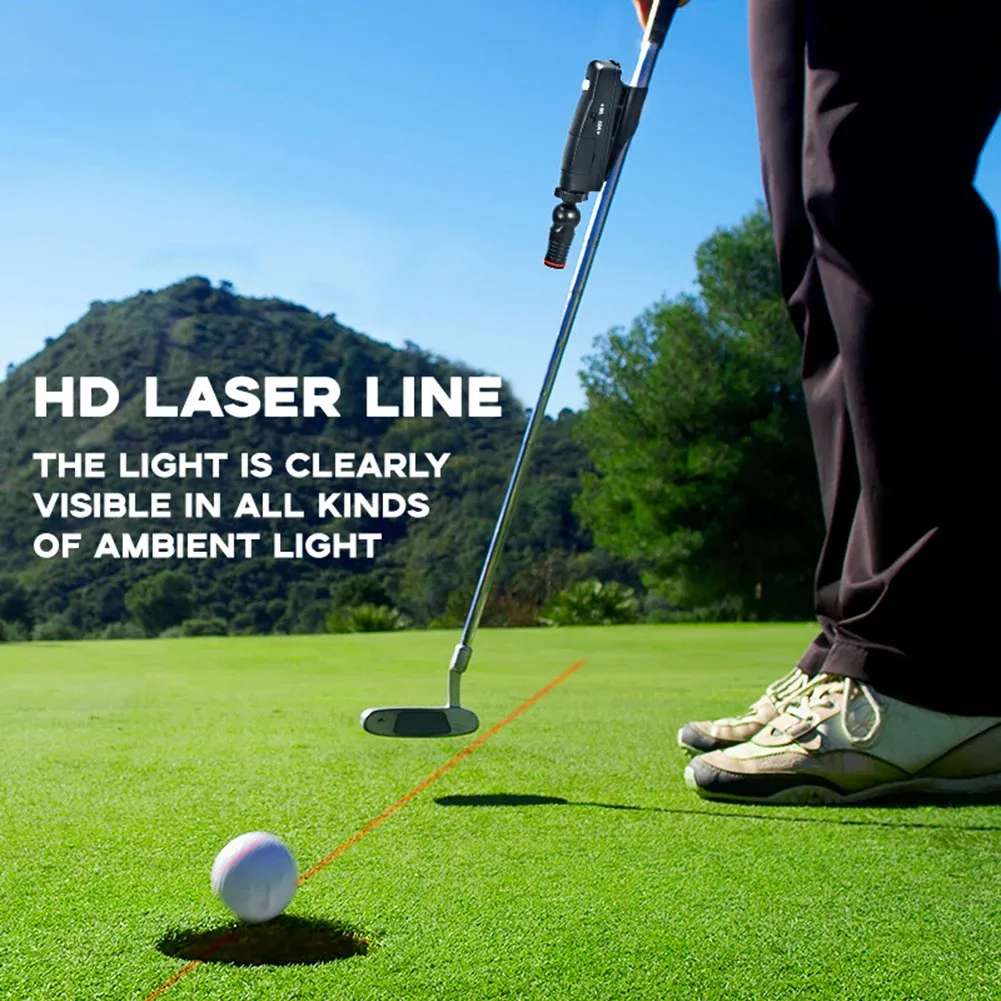 Aids golf putter ponteiro de visão laser abs colocando treinamento aids 360 graus ajustável ferramenta linha prática golfe para prática balanço golfe