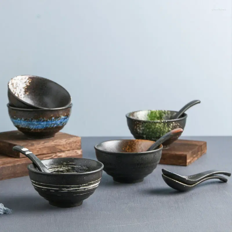 Schüsseln 4,5 Zoll japanische Reisschüssel Kreativität Haushalt 5 Zoll Keramik Restaurant Suppe Nudel Küchengeschirr